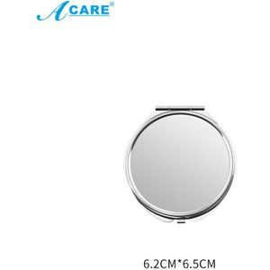 Acare Pocket Spiegel Draagbare Dubbelzijdig Vergrootglas Folding Makeup Rvs Frame Compact Cosmetische Mini Portemonnee Spiegel