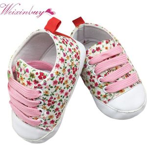 Baby Schoenen Mooie Lace-Up Sneakers Jongens Meisjes Baby Peuter Eerste Walker 3 Maten 0-18 Maanden
