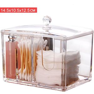 Wattenstaafjes Qtip Opslag Box Acryl Make Organizer Cosmetische Make-Up Wattenschijfje Organizer Sieraden Container (Lege Doos)