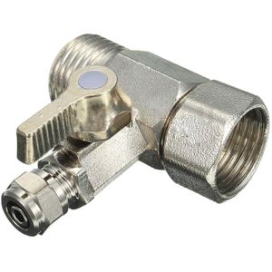 Ro Voedingswater Adapter 1/2 ""Tot 1/4"" Kogelkraan Kraan Tap Feed Omgekeerde Osmose Zilver