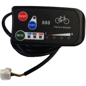 Plastic KT-LED 880 Display E-Bike Meter Universele E-Bike Fiets Waterdichte