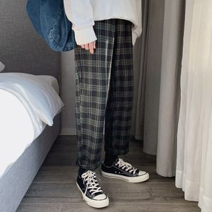 Privathinker Mode Man Losse Gestreepte Lengte Broek Koreaanse Mannen Plaid Casual Broek Oversized Streetwear Joggers