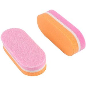 50 Stks/partij Mini Spons Nagelvijl 100/180 Kleurrijke Nail Buffer Dubbelzijdig Schuren Buffer Cuticle Remover Pedicure Manicure Bestanden