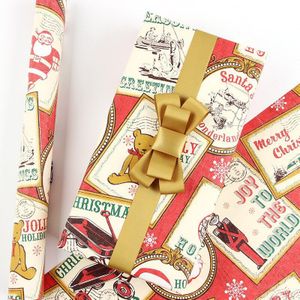 10Pcs Kerst Inpakpapier Roll Kraft Cadeaupapier Kraft Bag Tissue Papieren Verpakkingen