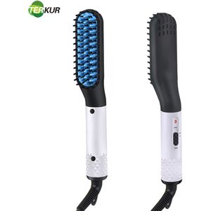 Steil Haar Kam Multifunctionele Baard Elektrische Borstel Mannen Styling Tools Vorm Pluizige Curler Dual-Gebruik Persoonlijke Verzorging Glad