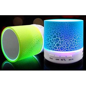 Led Mini Draagbare Draadloze Bluetooth Speaker Met Mic Usb Mp3 Subwoofer Speaker Voor Telefoon Computer