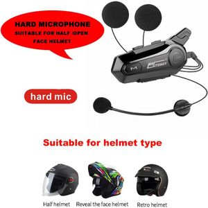 Motor Helm Intercom Bt V5.0 Motorfiets Draadloze Headset Interphone Speaker Draadloze Handsfree Motorfiets Oortelefoon Voor 2 Rider