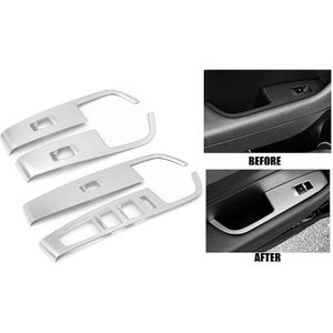 Abs Zilveren Auto Deur Raam Armsteun Schakelaar Bedieningspaneel Cover Trim Moulding Voor Hyundai Sonata