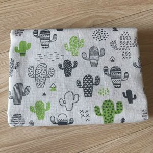 Cactus Katoen Linnen stof afdrukken Katoenen Doek voor DIY Handgemaakte Textiel Naaien Tassen Tafelkleed Materiaal