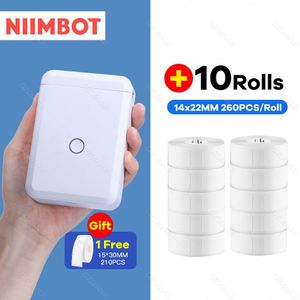 Niimbot D11/ D110 Sticker Printer Maker Prijs Mini Draagbare Thermische Label Printer Draadloze Printer Machine Met Label Papierrol