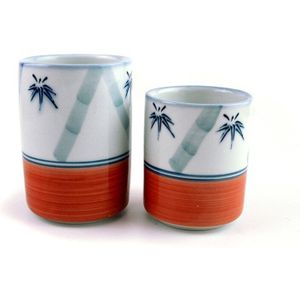 150/270 Ml Japanse Keuken Drinkware Keramische Porselein Thee Cup Melk Ontbijt Koffie Water Mok Creatieve Bamboe Patroon Thee set