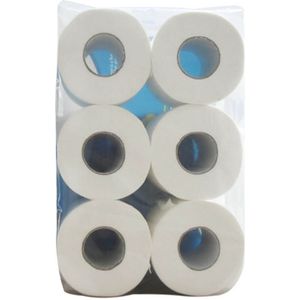 6 Rolls Papier Premium Servet Papierrol 3 Lagen Bad Wc Papier Zijdezacht Zachte