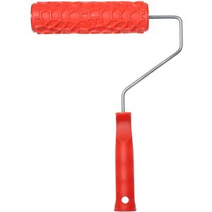 1 Pc Praktische Multifunctionele Roller Borstel Plastic Handvat Blauw Geel Kamer Penselen Muur Verf Set Home Decoratie Gereedschappen