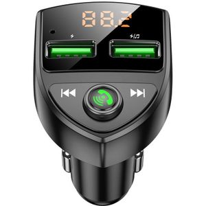 Jajabor Fm-zender Audio Ontvanger Auto MP3 Speler QC3.0 Snel Opladen Handsfree Bluetooth-Compatibel 5.0 Carkit Fm Modulator