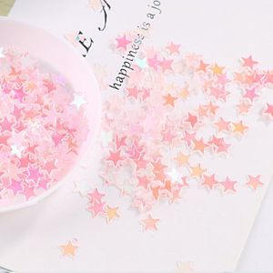 10 G/pak Verschillende Vorm Transparante Roze Kleur Nail Pailletten Voor Nail Art Art Decoraties Confetti Nagel Ster Pailletten