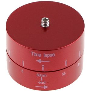 Voor Panoramische 360 60-Minuut Time Lapse Statiefkop Voor Camera Dslr Voor Gopro En Smartphones (Ondersteunt Up 4.4 Lbs) -Rood