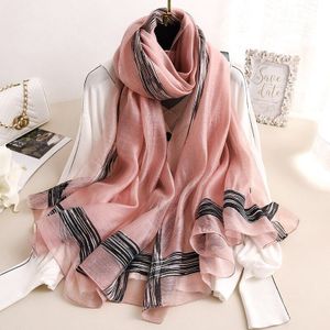 Zijden Sjaal Voor Vrouwen Effen Foulard Hals Hijab Sjaals Winter Pashmina Sjaals Lady Wraps Warm Bufanda