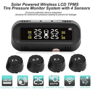 C68 USB + Solar Auto TPMS Tire Pressure Monitor System 4 Externe/Interne Sensoren Digitale LCD Display Tyre Beveiliging alarmsysteem