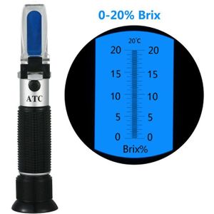 0-20% Handheld Honing water Fruit Suiker Oplossing Brix Refractometer Sap Zoetheid Sacharimeter Concentratie Meter Verkoop