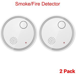 Cpvan 2 Stks/partij Rookmelder Rookmelder EN14604 Vermeld Ce Gecertificeerd Fire Sensor Bescherming Luid Alarm Volume