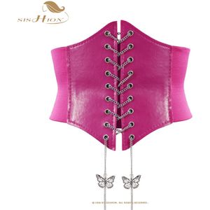 Sishion Zwart Rood Body Shapewear Vrouwen Gothic Kleding Underbust Taille Cincher Sexy Bruids Korsetten En Bustiers VD2597