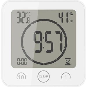 Multifunctionele Thermometer Hygrometer Automatische Elektronische Temperatuur Vochtigheid Monitor Klok 3.2inch Grote Lcd-scherm