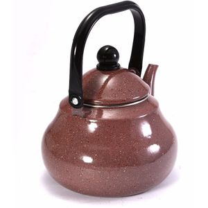 2.5L Chinese Traditionele Theepot Vintage Losse Blad Thee Koffie Pot Ketel Emaille Gecoat Staal Vintage Stijl Theepot Thee Koffie Jug