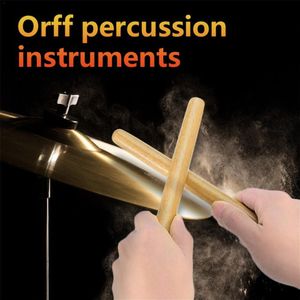 2 Pairs Van Orff Percussie-instrumenten Houten Stokken Muziek Hardhout Claves Percussie Instrument Percussie Stokken Muziek Aids
