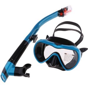 Volwassenen Duikbril Scuba Snorkel Set Droge Zwemmen Versnellingen Siliconen & Gehard Glas Duikbril