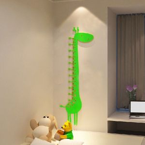 Giraffe Hoogte Sticker Acryl 3D Muurstickers Groei Meter Voor Kinderen Kamers Veranda Nursery Decor Kinderen Afstandsmeter