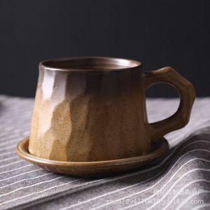 Porseleinen Kop En Schotel Set Keramische Kopje Thee Set Japanse Stijl Vintage Koffie Mok Porselein Koffiekoppen Turkse