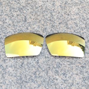 E.O.S Gepolariseerde Verbeterde Vervanging Lenzen voor Oakley Eyepatch 2 Zonnebril-24 K Gold Gepolariseerde Spiegel