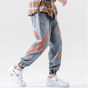 Iidossan Rode Criss Cross Gedrukt Jeans Voor Mannen Fit Classic Broek Man Vrouw Denim Hiphop Jeans Streetwear Broek