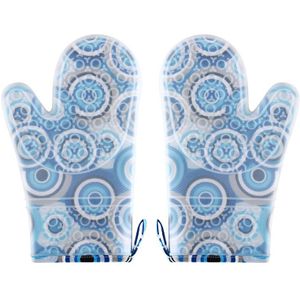 Hittebestendige Siliconen Handschoenen Ovenwanten Met Katoenen Voering Antislip Koken Grill Handschoen Oven Pannenlap Keuken Bakken handschoenen
