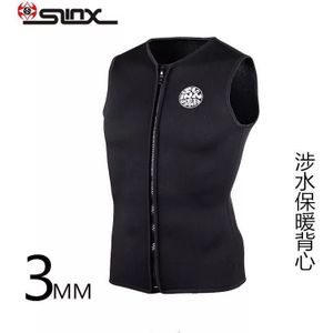 3 MM Mouwloze Warm Wetsuit vest Badmode Voor Kitesurfen Pak Duiken Badpak Fleece Voering Ondergoed Snorkelen Dive Vest