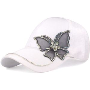 [Yarbuu] Mode Zwarte Vlinder Baseball Cap Meisjes En Vrouwen Snapbackhiphop Zonnehoed strass Casquett