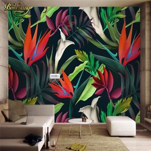 Beibehang Custom Tropische plant bloemen Foto Behang Slaapkamer Woonkamer TV Achtergrond papel de parede 3D Mural Wall paper roll