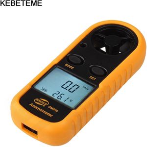 KEBETEME Anemometer Digitale Hand-held Wind Gauge Meter Thermo Anemometer Infrarood Thermometer Met LCD Backlight Display