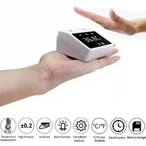 Kleine Thermometer Snelle Infrarood Gezondheid Temperatuur Monitoring Muur Gemonteerde Thermometer Met Alarm Functie Thuis Usb Opladen