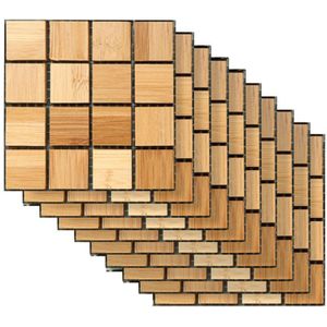 10PCS Mozaïek Wandtegel Schil en Stok Zelfklevende Backsplash DIY Keuken Badkamer Home Muur Sticker 10*10cm 3D Tegel Sticker # p7