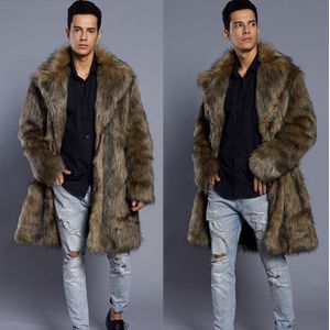 Mens Warm Dikke Overjas Jasje Faux Fur Parka Uitloper Vest Motorfiets Fiets Jas