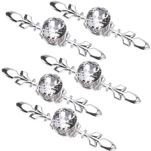 5 Pack Crystal Lade Knoppen Met Zilveren Plaat-Diamond Shape Kast Lade Knop Drawer Pull Handle Kast Kledingkast Lade pu