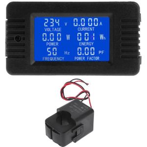 Ac 80-260V 110V 220V 100A Digitale Panel Ampermeter Volt Watt Kwh Power Energy Meter Met split Huidige Transformator