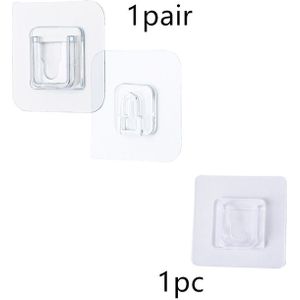 1 Paar Dubbelzijdig Muur Lijm Haak Pasta Plug Socket Houder Kabel Opslag Plug Vaststelling Organiseren Seamles Waterdichte Herbruikbare