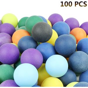 100 stks/pak Gekleurde Ping Pong Ballen 40mm 2.4g Entertainment Tafeltennis Ballen Gemengde Kleuren voor Game en Reclame