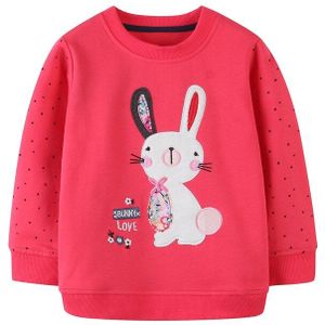 Springen Meter Baby Meisjes Sweatshirts Met Dieren Bunny Applique Katoen Kids Herfst Winter Tops Kleding