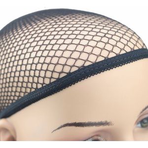 6-200 Stks Vis Haarnetjes Pruik Cap Zwart Haar Weven Cap Hoge Rekbaar Elastische Haarnetjes Met Top Gesloten Voor pruik Maken Caps