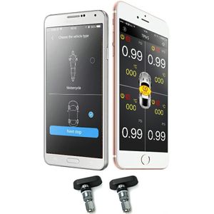 Motorfiets Band Alarm 2 Sensor Moto Tpms Systeem Externe Interne Draadloze Bluetooth 4.0