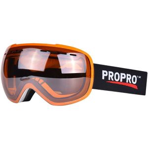 Propro Grote Sferische Frameloze Ski Bril Uv400 Sg-0106 Fineer Dubbele Plaat Mannen Vrouwen Dubbele Anti-Fog Bril Outdoor Glazen