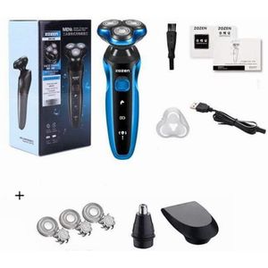 Kemei Elektrisch Scheerapparaat Voor Mannen Scheerapparaat Twin Blade Reciprocating Usb Oplaadbare Scheren Machine Wasbare Baard Trimmer